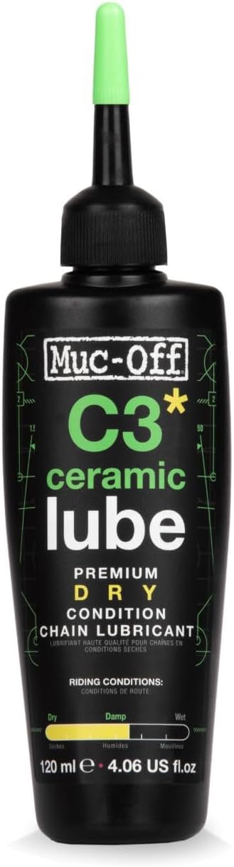 Muc-Off C3 Ceramic Dry Chain Lube, 120 Milliliters - Premium Bike Chain