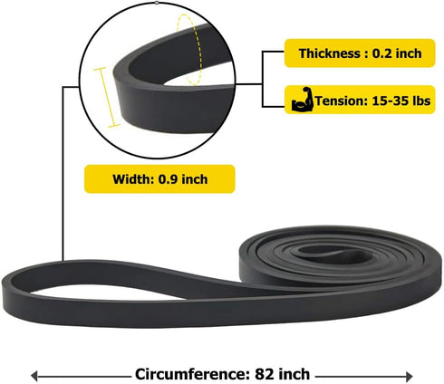 Resistance Band Pull Up Band for Fitness Exercise, Natural Latex for Body Stretch and Powerlifting at Home/Gym