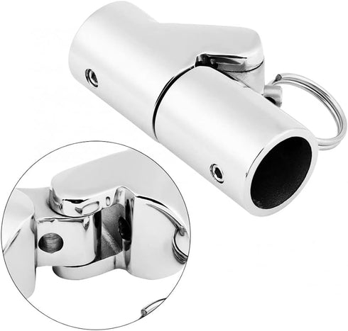 RedSnake Stainless Steel Marine Grade Boat Railing Pipe Connector, Folding Swivel Coupling for (25mm) 1inch or (22mm)