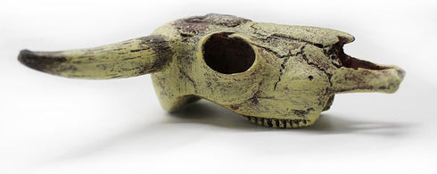 Leoyoubei Aquarium Decoration, Small Skull for Fish Tank, Fish Turtle Hidden Cave Landscape Pet Reptile House (Cattle