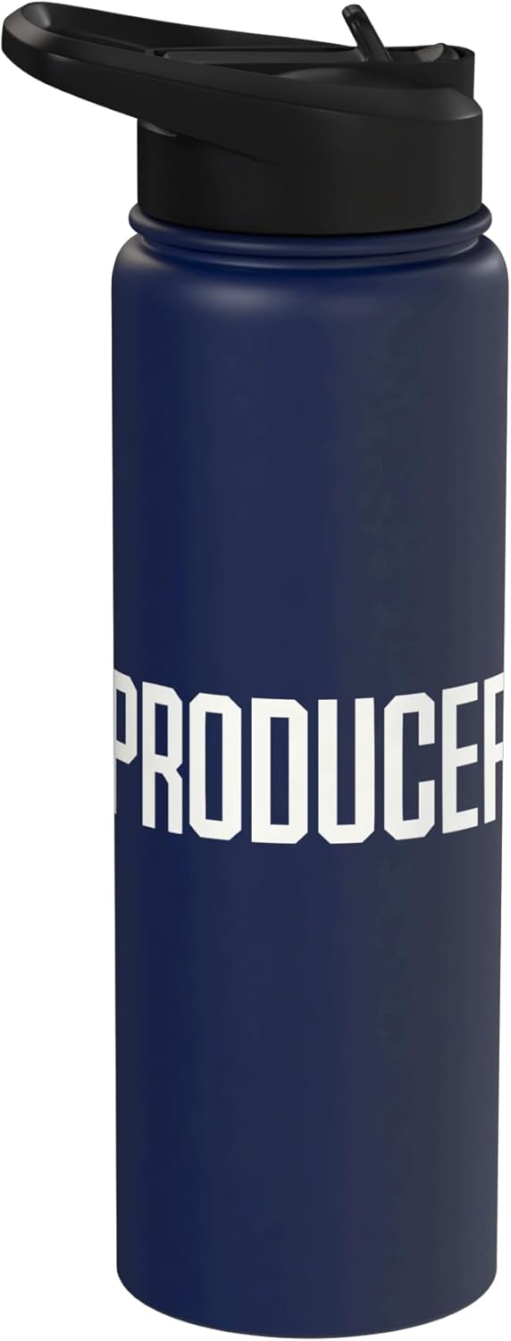 Producer Gear PRODUCER Text Design for Filming Sets Stainless Steel Insulated Water Bottle