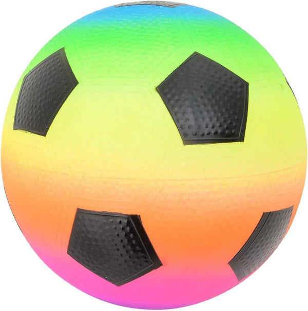 Rhode Island Novelty 9 Inch Rainbow Soccer Playground Ball, One per Order