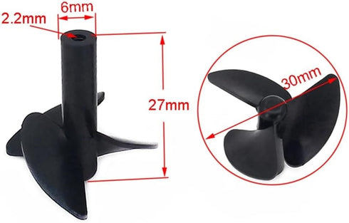 AmnPtr 1Pair 5Pairs 30mm 2.3mm 3Blades Left and Right PC RC Boat Propellers Suitable for RC Toy Fishing Boat DIY Toy