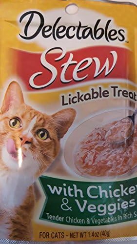 Delectables Stew Lickable Treat with Chicken & Veggies (4-POUCHES, NET WT 1.4 OZ EACH)