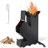 Rocket Stove for Cooking, Portable Mini Wood Burning Stove for Backyard Cooking, Camping Grill, BBQ with Storage Bag