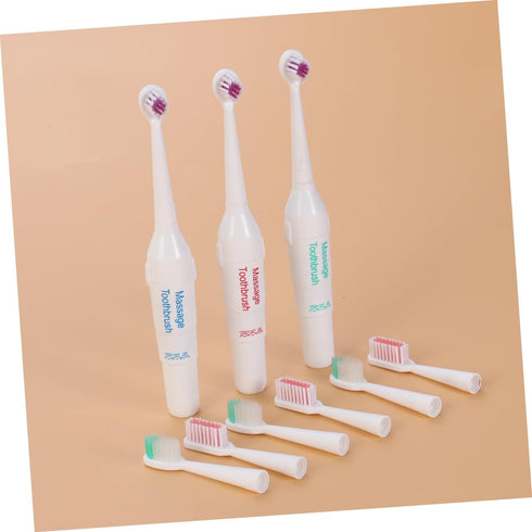 3 Set Totority Waterproof Electric Toothbrush for Pets Portable Travel Dog Toothbrush Rechargeable Battery and Soft
