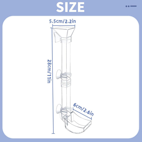 Clear Aquarium Fish Shrimp Feeding Dish Set, Includes Tube, Cleaning Brush, Measuring Spoon for Feeding Supplies