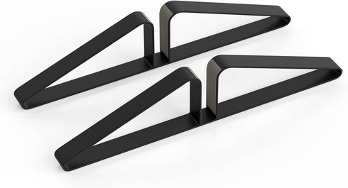 Freestanding Pet Gate with Metal Triangle Support Feet, Set of 2 for Extra Wide Foldable Dog Gates (Black)