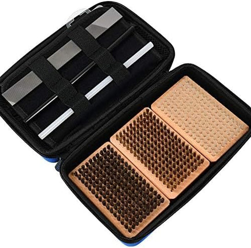 XCMAN Ski and Snowboard Waxing and Tuning Kit with Box for Traveling and Storage (Includes Tuning Tools)