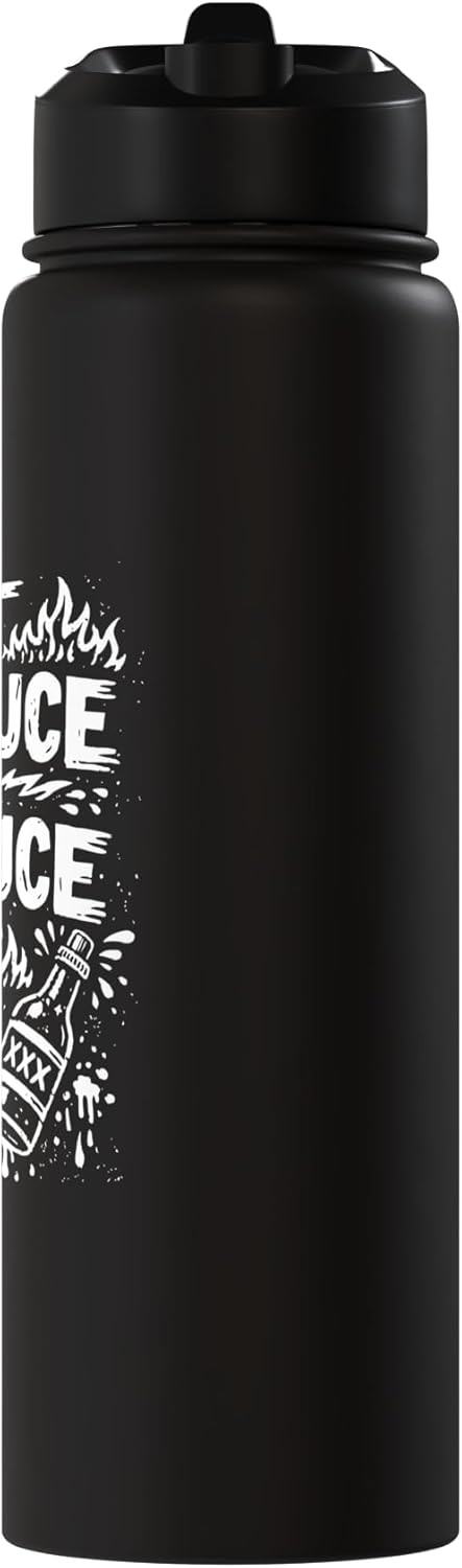 Utopia Sport Hot Sauce Shop I Put Hot Sauce On My Hot Sauce Zine Ink Stainless Steel Insulated Water Bottle