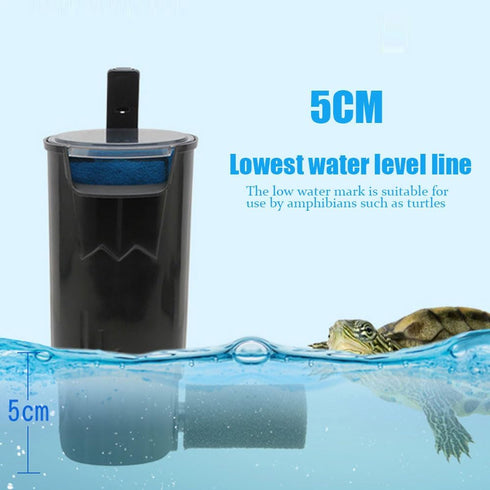 Aquarium Internal Filter for Turtle Tanks, Low Level Waterfall Fish Tank Filter, Suitable for 5 to 40 Gallon