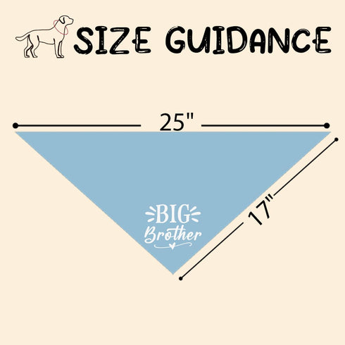 HPXKSHA 2 Pack, Baby Announcement Dog Bandana Big Sister and Big Brother Pet Scarf, Adjustable Triangle Pet Costume
