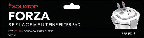 Aquatop Replacement White Filter Pads, 3 Pack for FORZA FZ13 UV Canister Filters