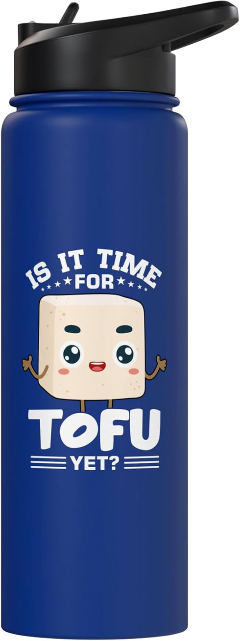 Tofu Vegan Animal Welfare Meatless Vegetarian Vegan Vegetarian Design for a Tofu Lover Stainless Steel Insulated Water