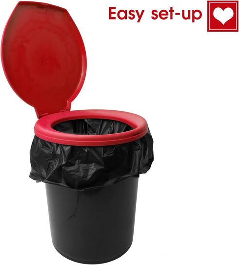 Landhood 5 Portable Toilet Seat for Gallon Bucket Emergency Outdoor Camping Snap on Luggable Loo Toilet Cover