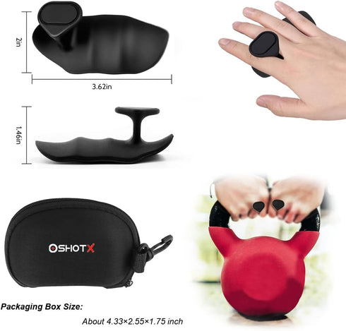 OSHOTX Anti-Slip Workout Grips for Men & Women - Rubber Gym Palm Protectors for Deadlift, Pull-Ups, Weight Lifting