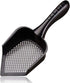 SunGrow Reptile Litter Scoop, Pointed Edge Shovel for Cat & Chicken Coop, Black, 1 Pc per Pack