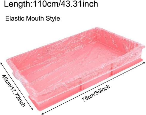 SquEqu 50 Pack Disposable Rabbit Litter Box Liners Disposable Rabbit Cage Cover Liner Waterproof Plastic Wrap