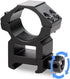 Scope Rings, High Profile Rifle Scope Mounts for Picatinny Rail (1 inch, Set of 2)