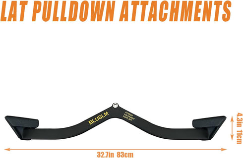 LAT Pull Down Bar for Cable Machine, T Bar V Bar Pulldown Attachments, Back Tricep Bar Strength Training Handle