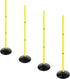 ASENVER 4FT Set Agility Poles Detachable Speed Training Poles Soccer Slalom Sticks with Agility Ladder and Cones