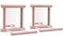 Bird Mirror Wooden Hanging Swing Interactive Play Toys for Small Parrots, 2 PCS Accessories