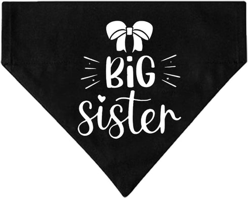 Big Sister Dog Bandana Collar, Pregnancy Announcement Bandana, Adjustable Dog Collar with Quick Release Buckle