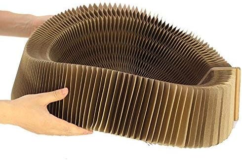 Collapsible Round Shape Cat Scratcher Lounge Bed for Big Cat