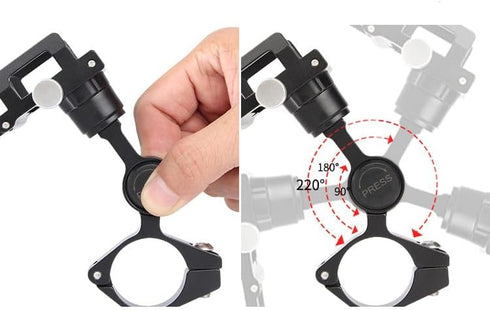 GUB PLUS21 Waterproof Phone Holder for Bicycle Motorcycle, One Key Adjust Aluminum Bike Handlebar Mount Mobile Phone