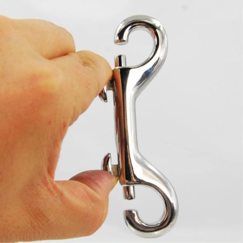 2 Pcs Double Ended Lead for Dogs - Zinc Alloy Bolt Snap Hooks for Diving Dog Leash Key Chain