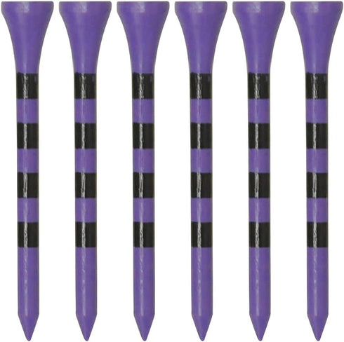Striped Wooden Golf Tees | 2 3/4 Inch, 100 Count | Colorful Bamboo Durable, Gifts for Men Women