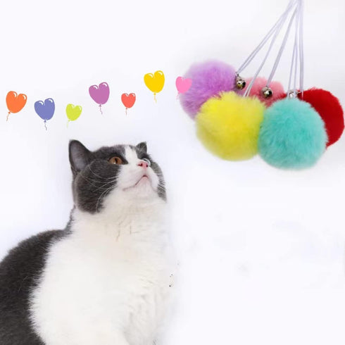 10-Pack Replaceable Cat Dangling Toy with Bell - Cat Scratching Post Cat Tree Tower Replacement Attachment