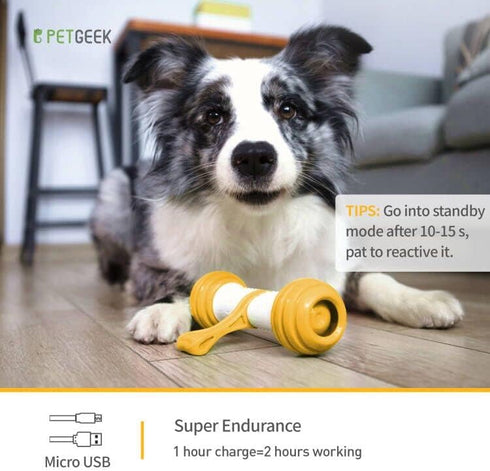 PETGEEK Interactive Dog Toys, Durable Motion Activated Automatic Dog Bone for Medium & Large Dogs, Electronic