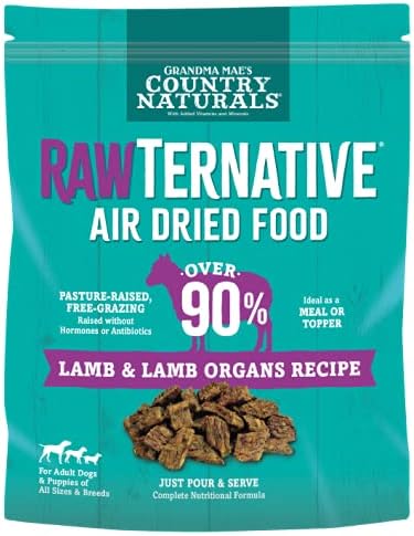 Grandma Mae's Country Naturals RawTernative Air Dried Dog Food - 5 OZ Lamb and Lamb Organs Recipe