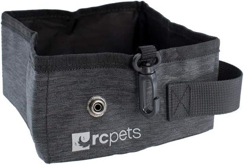 RC Pets On The Go Dog Travel Bowl, Heather Black