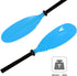 Kayak Paddle - Adjustable 2 Pieces Aluminum Alloy Shaft with Glass Fiber Blade for Oar Fishing