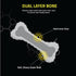 Playology Dual Layer Bone Toy for Medium Dogs (15-35lbs) - All-Natural Chicken Scented Durable Chew Toy