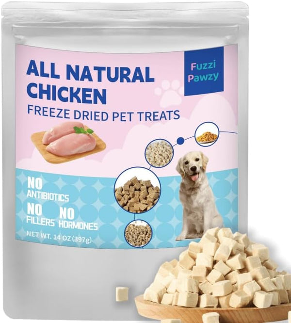 Freeze Dried Chicken Healthy Training Treats Toppers for Pets, Single Fresh Raw