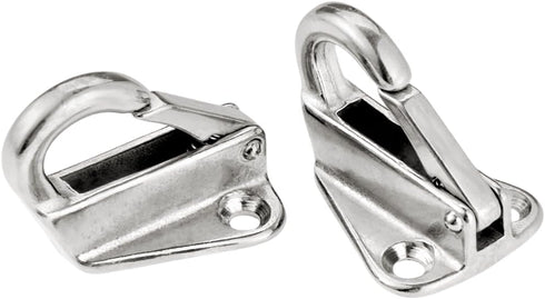 Stainless Steel 316 Spring Snap Attach Rope Hook, Marine Fender Hook, Clothes Boat Hardware Accessories (4 Pack)