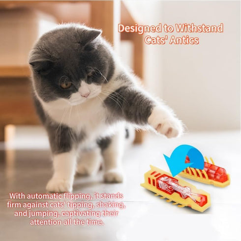 SHXMWINSY 2PCS Cat Interactive Teaser Toys Electric Moving Beetle Mini Electric Robot Beetle Electric Funny Interactive