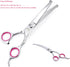 iSeaFly 6 1 Dog Grooming Kit with Round Tip, in Cat Dog Grooming Scissors, Stainless Steel Pet Grooming Shears for Full