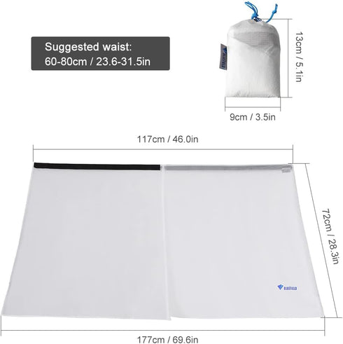 Rain Skirts, Ultra-Light Waterproof Lightweight Short Skirts