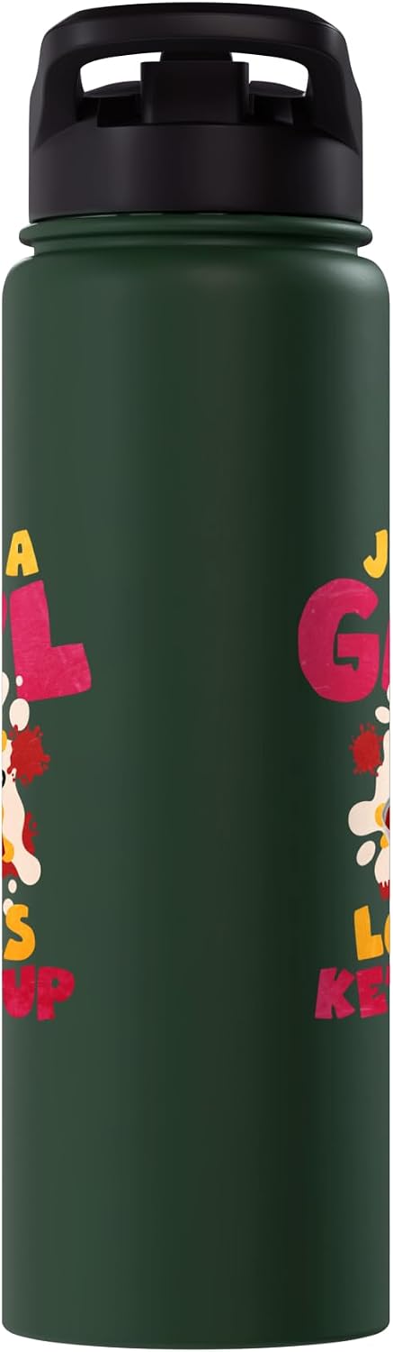Ketchup Costume Just A Girl Who Loves Ketchup Stainless Steel Insulated Water Bottle