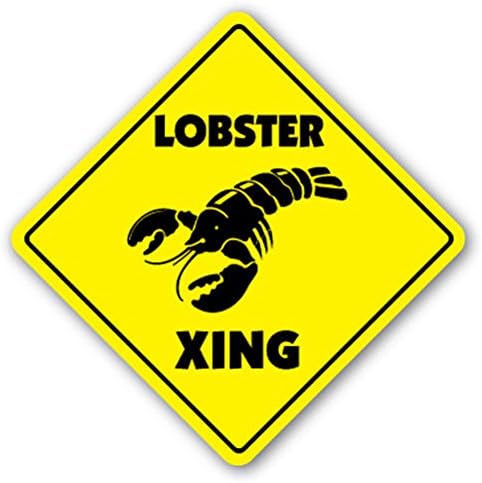 1080 Graphics Lobster Crossing Sign Xing Decor Seafood Restaurant Gift Maine Florida Spiney Sticker