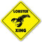 1080 Graphics Lobster Crossing Sign Xing Decor Seafood Restaurant Gift Maine Florida Spiney Sticker