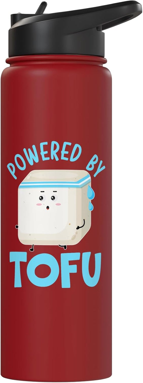Tofu Lover Bean Curd Foodie SteMi Apparel Powered By Tofu Foodie Bean Curd Tofu Lover Stainless Steel Insulated Water