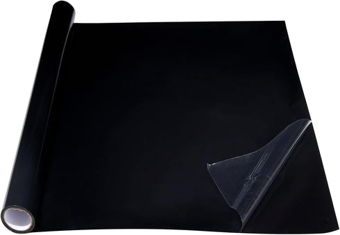 Black Aquarium Background Static Cling, 78.7"x15.7" Vinyl Fish Tank Poster, Self Adhesive Aquarium Wallpaper Decorations
