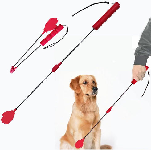 Collapsible Portable Dog Training Stick: Durable Silicone Whip with Anti-Slip Handle for Indoor and Outdoor Training