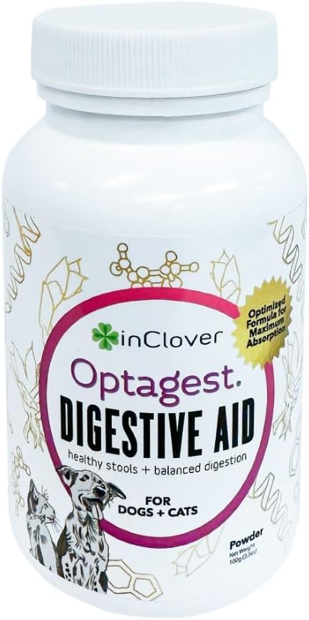 InClover Optagest Natural Digestive Aid, 3.5oz, Organic Prebiotics & Enzymes for Dogs and Cats