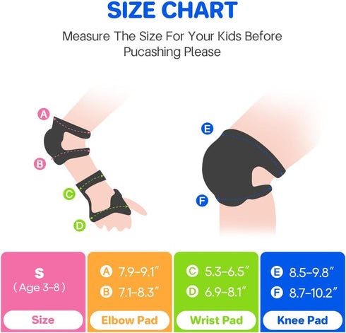 Kids/Youth Protective Gear Set - Knee Pad, Elbow Pads, Wrist Guards 3 in 1 for Skating, Cycling, Rollerblading